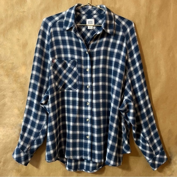 Urban Outfitters | BDG Keanu Plaid Flannel Oversized Button Down Shirt Size S - Picture 1 of 13